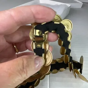 VTG coin belt stretch gold colored. thumbnail 4