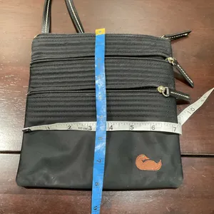 Dooney & Bourke North South Triple Zip Black Nylon Embroidered‎ Duck Crossbody thumbnail 8