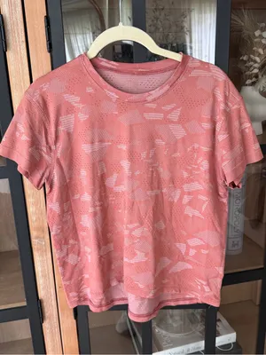 Lululemon Train to Be Short Sleeve Shirt Mosaic Multiply Brier Rose Pink Peony thumbnail 6