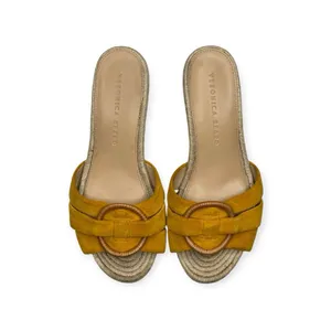 Veronica Beard 𒀭 Ivy Woven Wedges Espadrilles Sandals 𒀭 Saffron Suede 𒀭 6.5M thumbnail 11