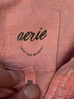 Aerie Shirt Womens XS Pink Terry Button Up Collared Long Sleeve Pocket Top thumbnail 10