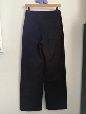 Anthropologie Maeve 25 Colette Full Length Wide Leg Pants Black Relaxed Office thumbnail 7