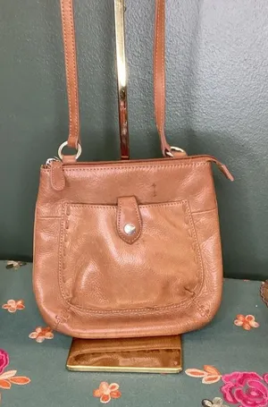 Vintage Fossil Brown Leather Cross‎ Body Bag thumbnail 1
