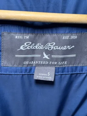 Eddie Bauer Goose Down Filled Hooded Womens Trench Coat Parka Small Blue Winter thumbnail 12