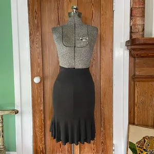 NWT Kookai Paris Jupe Poivre Gray Knit Flounce Mini Skirt Sz 1 (US 2/4)💛🎀 thumbnail 4