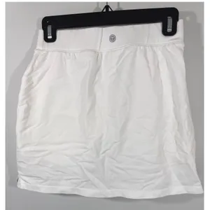 T by Talbots Womens White Athletic Skort Size XS Zip Pockets Cotton Spandex Mini thumbnail 4