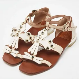 Tory Burch Aurora Leather Ankle-Strap Sandals thumbnail 1