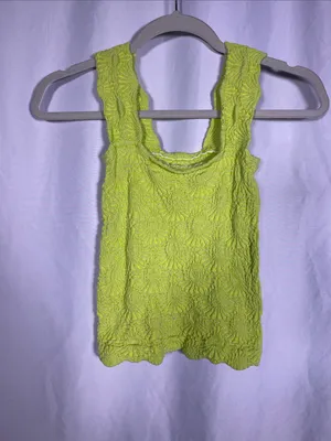 Free People Womens Green Love Letter Cami Top Green Medium thumbnail 2