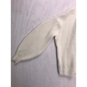 Maeve Anthropologie Ivory Ribbed Mock Neck Balloon Sleeve‎ Sweater Medium thumbnail 10