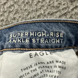 American Eagle Super High‎ Rise Ankle Straight Jeans Stretch Boho Women's 4 x 27 thumbnail 4