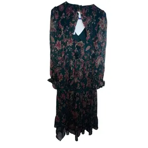 Band Of The Free Run The World Pine‎ Berry Paisley Empire Waist Midi Dress Small thumbnail 5