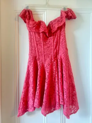 Peach Off-The-Shoulder Dress thumbnail 3