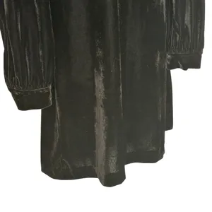 Zara Black Velvet babydoll Dress size L thumbnail 7