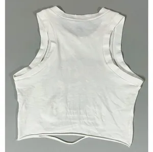 Windsor White Motorcycle Biker Graphic Shredded Tee T-Shirt Tank Crop Top Size M ⛓️ thumbnail 3
