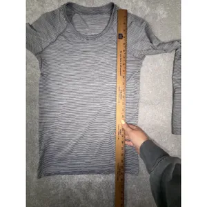 lululemon swiftly tech long 6 black white stripe thumbnail 8