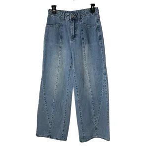 Dazy Barrel Leg Jeans Women Medium Blue Curved Seam Wide Leg Denim Streetwear thumbnail 2