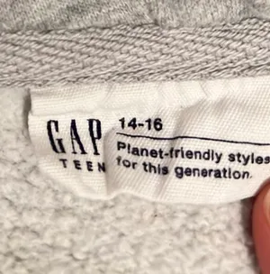 Gap Oversized Gray Zip Up Hoodie thumbnail 3
