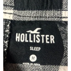 Hollister Sleep Womens Medium Black White Buffalo‎ Check Pajama Pants Relaxed thumbnail 4