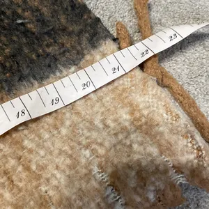 Neutrals Chunky Oversized Fringe Scarf Brown thumbnail 2
