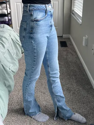 Zara Light Blue Bootcut Jeans - Women's thumbnail 3