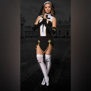 NEW Music Legs Bad Habit Naughty Nun Costume Size S/M thumbnail 8