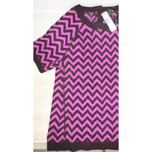 J Crew Funky Merino Wool Zig Zag Chevron Short Sleeve Sweater Size XS thumbnail 5