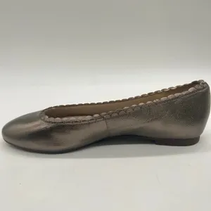 Louise Et Cie Ballet‎ Flats Womens 6M Metallic Bronze Scalloped Leather thumbnail 2