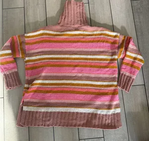 Aerie Multicolor Striped Turtleneck Sweater thumbnail 1