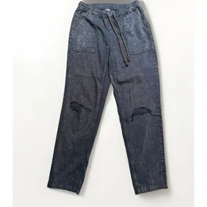 Aerie Acid Washed Joggers Distressed Charcoal w/ drawstring, Small NWOT (E9) thumbnail 2