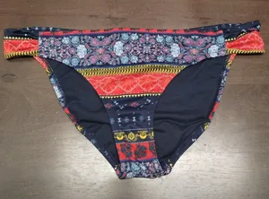 Jessica Simpson NWT Size Large Boho Mixed-Print Striped Bathing Suit Bottom thumbnail 1