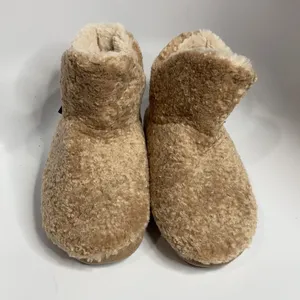 Joules fuzzy slippers‎ size 9/10 Tan thumbnail 2