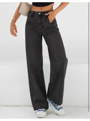 NEW Baggy Straight Leg Mid Rise Y2K Boyfriend Wide Leg High Waist Jeans 16/18 thumbnail 3