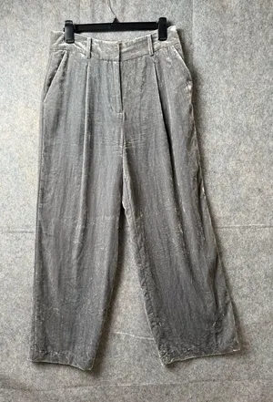 Loft Women Size 2 Valour Wide‎ Leg Business Casual Gray Trousers thumbnail 1