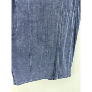 Vintage Poorboy Maxi Skirt Blue Ribbed Knit Back Slit S thumbnail 9