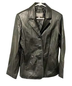 Wilson’s Leather Size Medium Black Soft Leather‎ Jacket Coat thumbnail 1