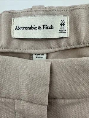 Abercrombie & Fitch Women's Light Taupe Sloane Tailored Wide Leg Pants Size 22S thumbnail 4