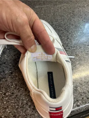 Tommy Hilfiger White Sneakers with Navy & Red Accent thumbnail 5
