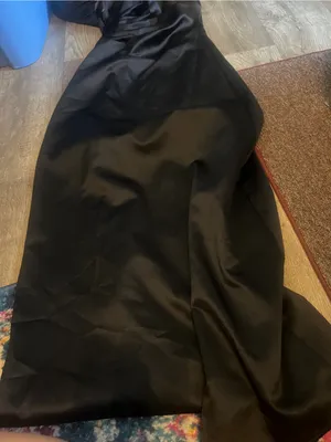 Aqua formal black Maxi dress strapless size 2 thumbnail 4