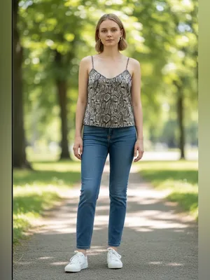 Forever 21 Snake Print Cami in Gray, Pink and Black thumbnail 2