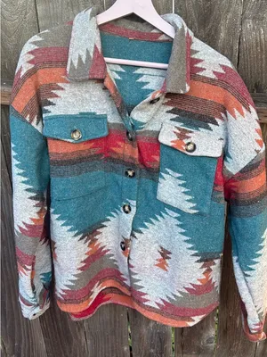New ! Aztec Yellowstone Distressed Flannel nwot thumbnail 9