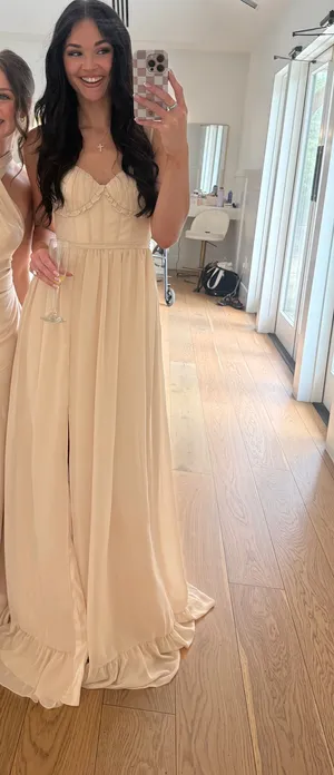 Revelry Bridesmaid Champagne Dress thumbnail 3