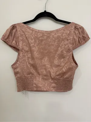 Free people -intimately Floral Satin Crop Top in Dusty Rose - Women Tops Size M thumbnail 2