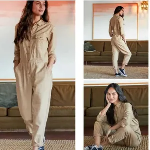 NWT Outerknown S.E.A. Suit Long Sleeve Organic Cotton Jumpsuit Sandy Small thumbnail 2