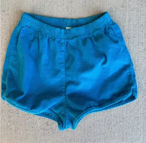 Vintage American Apparel Teal Blue Corduroy Mini Shorts XS Made in USA thumbnail 1