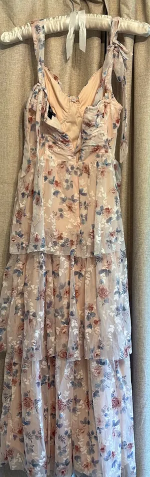 Wedding Midi Dress Floral Lulus Guest thumbnail 2