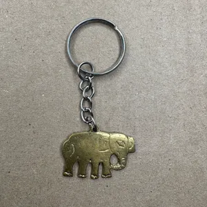 Elephant Charm Keychain Gold thumbnail 2