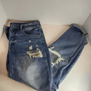 American Eagle Outfitters Tomgirl Ripped Blue Skinny Jeans thumbnail 11