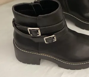 Madden Girl Black Ankle Boots with Double Buckle thumbnail 2