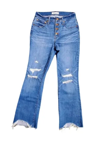 Madewell‎ Cali Demi-Boot Distressed Jeans thumbnail 1