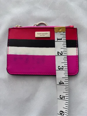 Kate Spade New York Multicolor Stripe Saffiano Leather Card Holder Wallet Pouch thumbnail 9